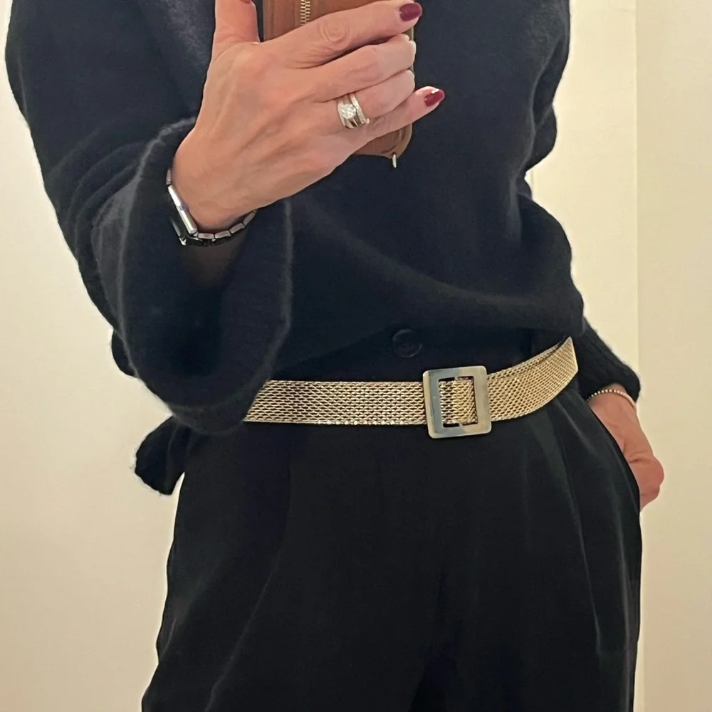 Cache vintage gold watchband chain belt - Picture 2 of 10